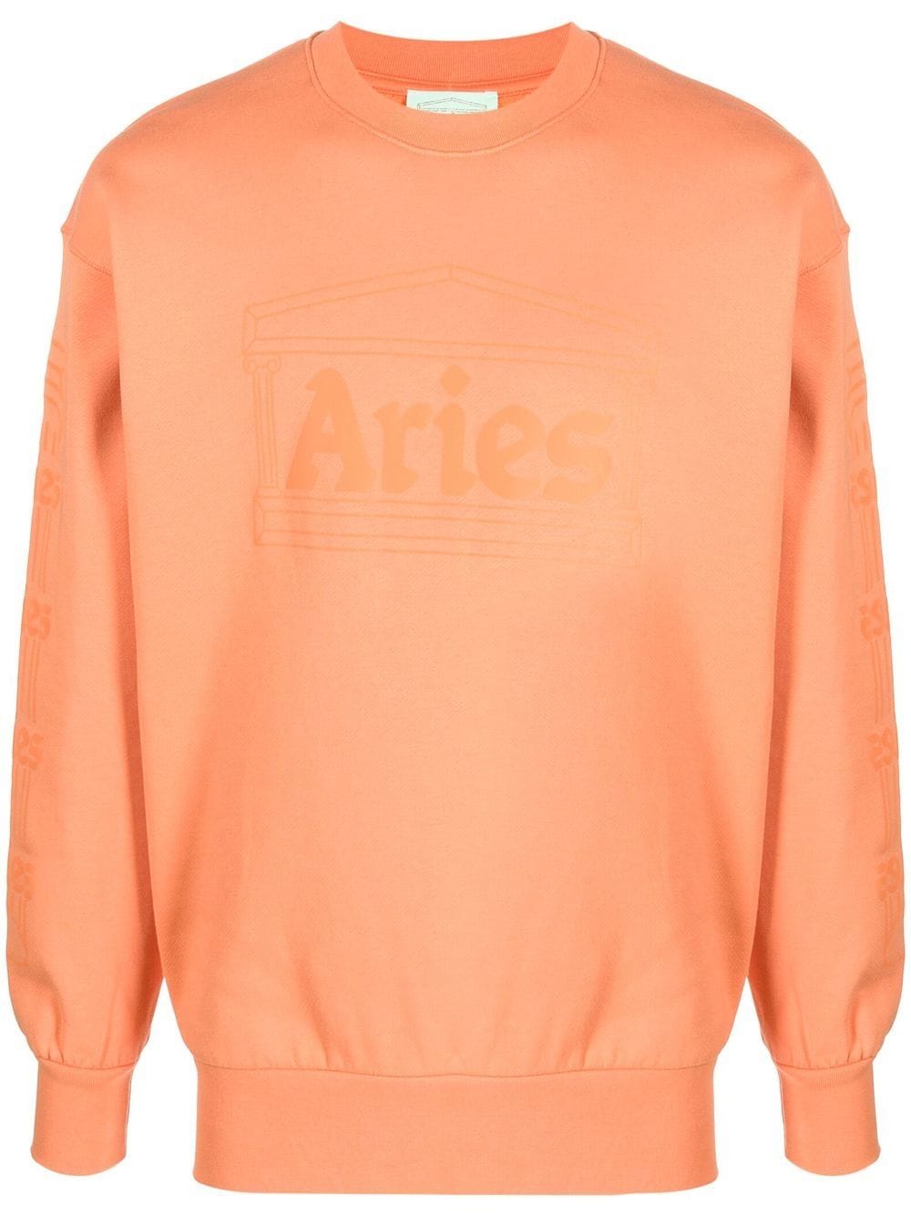Aries Embroidered-logo Sweatshirt - Orange von Aries