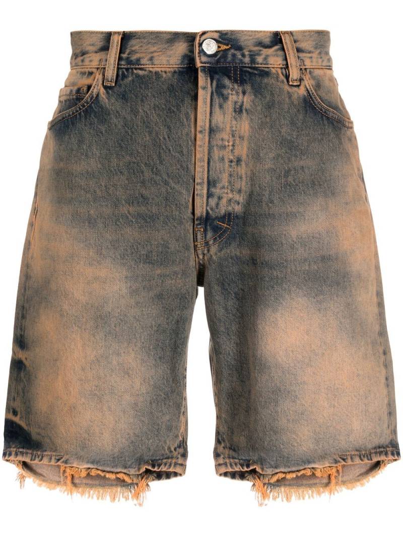 Aries distressed denim shorts - Orange von Aries