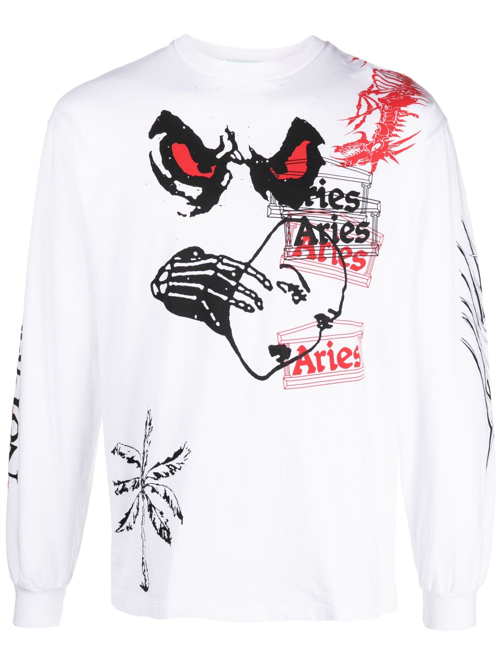 Aries graphic-print cotton jumper - White von Aries