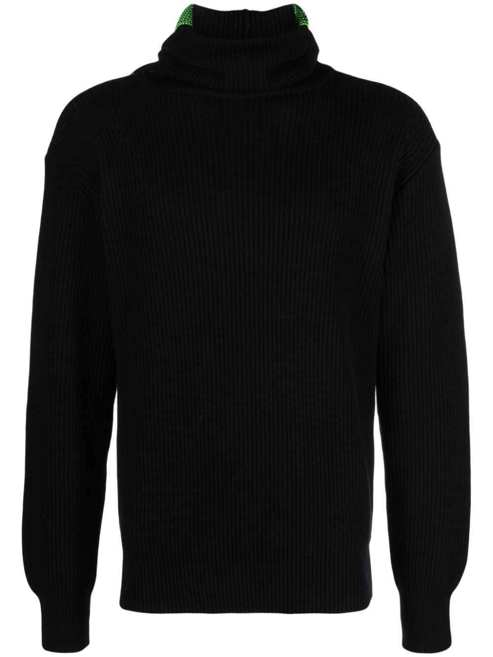 Aries intarsia-knit hooded jumper - Black von Aries