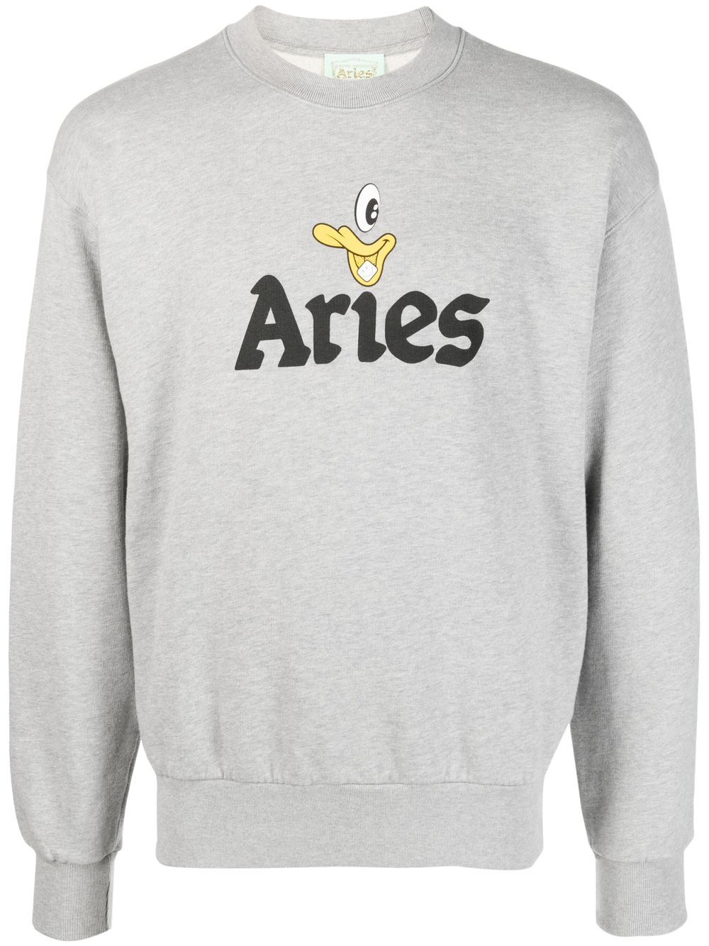 Aries logo-print cotton sweatshirt - Grey von Aries