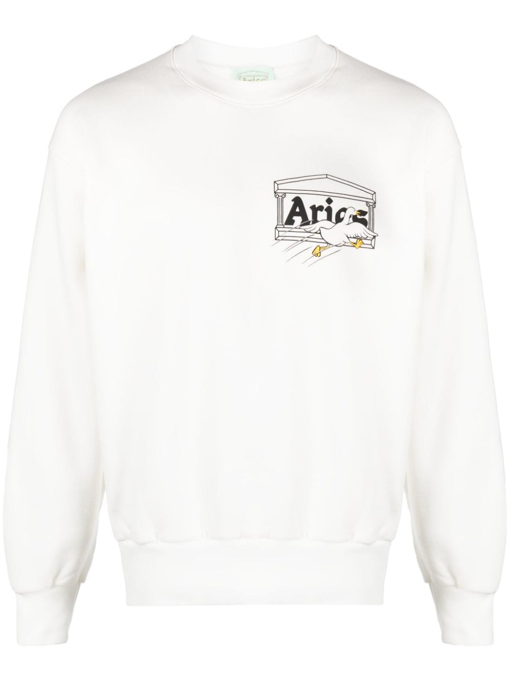 Aries logo-print cotton sweatshirt - White von Aries