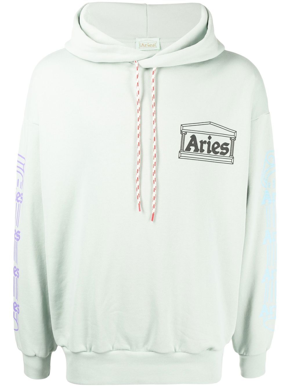 Aries logo-print drawstring hoodie - Green von Aries