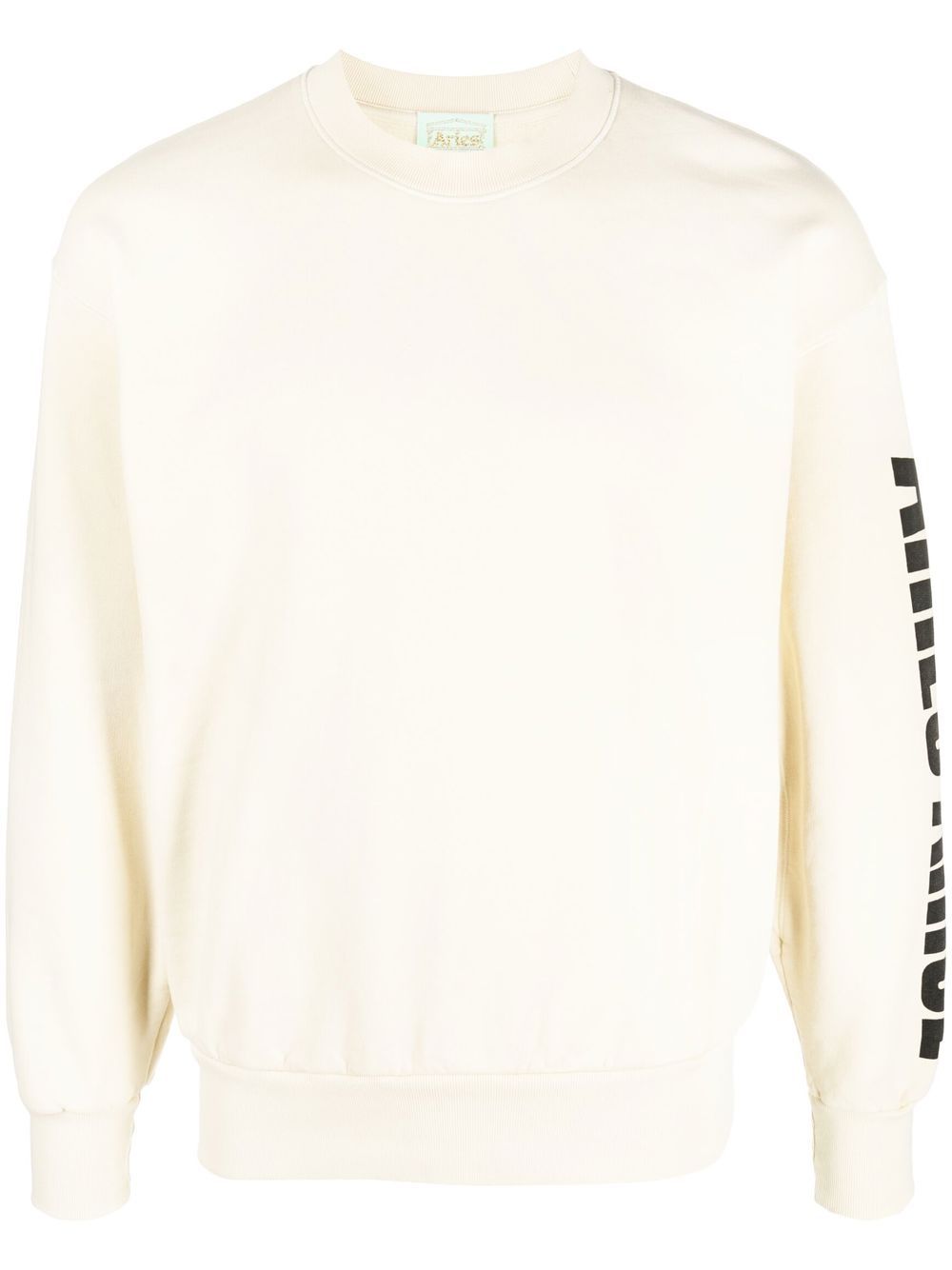 Aries logo-print long-sleeve sweatshirt - Yellow von Aries