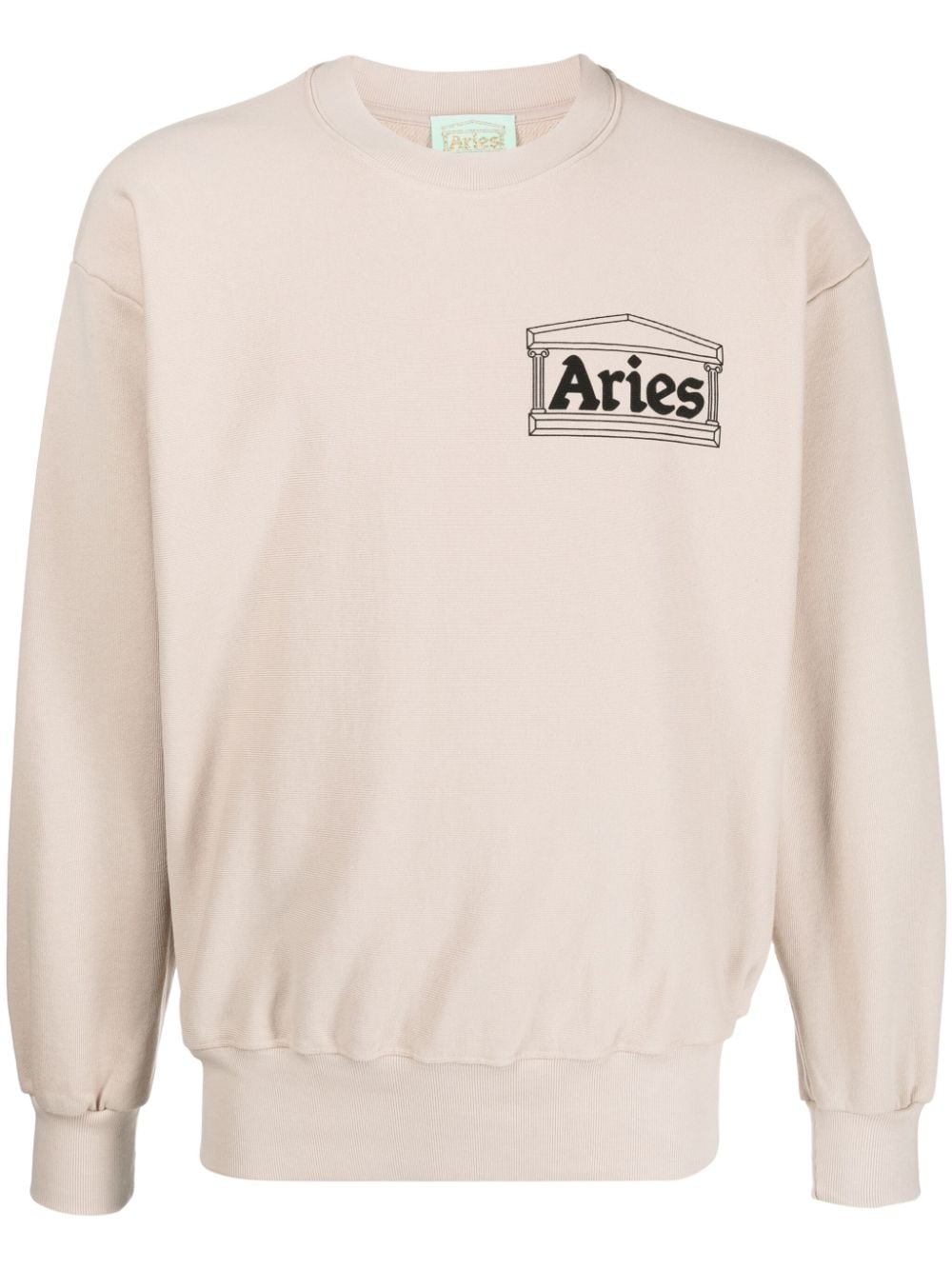 Aries logo-print ribbed sweatshirt - Neutrals von Aries