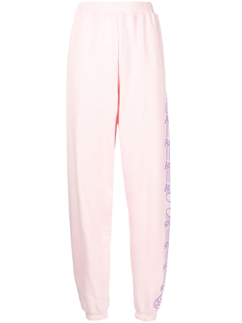 Aries side logo-print track pants - Pink von Aries