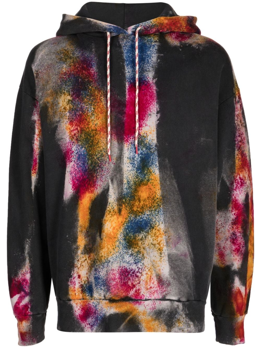 Aries spray-paint cotton hoodie - Multicolour von Aries