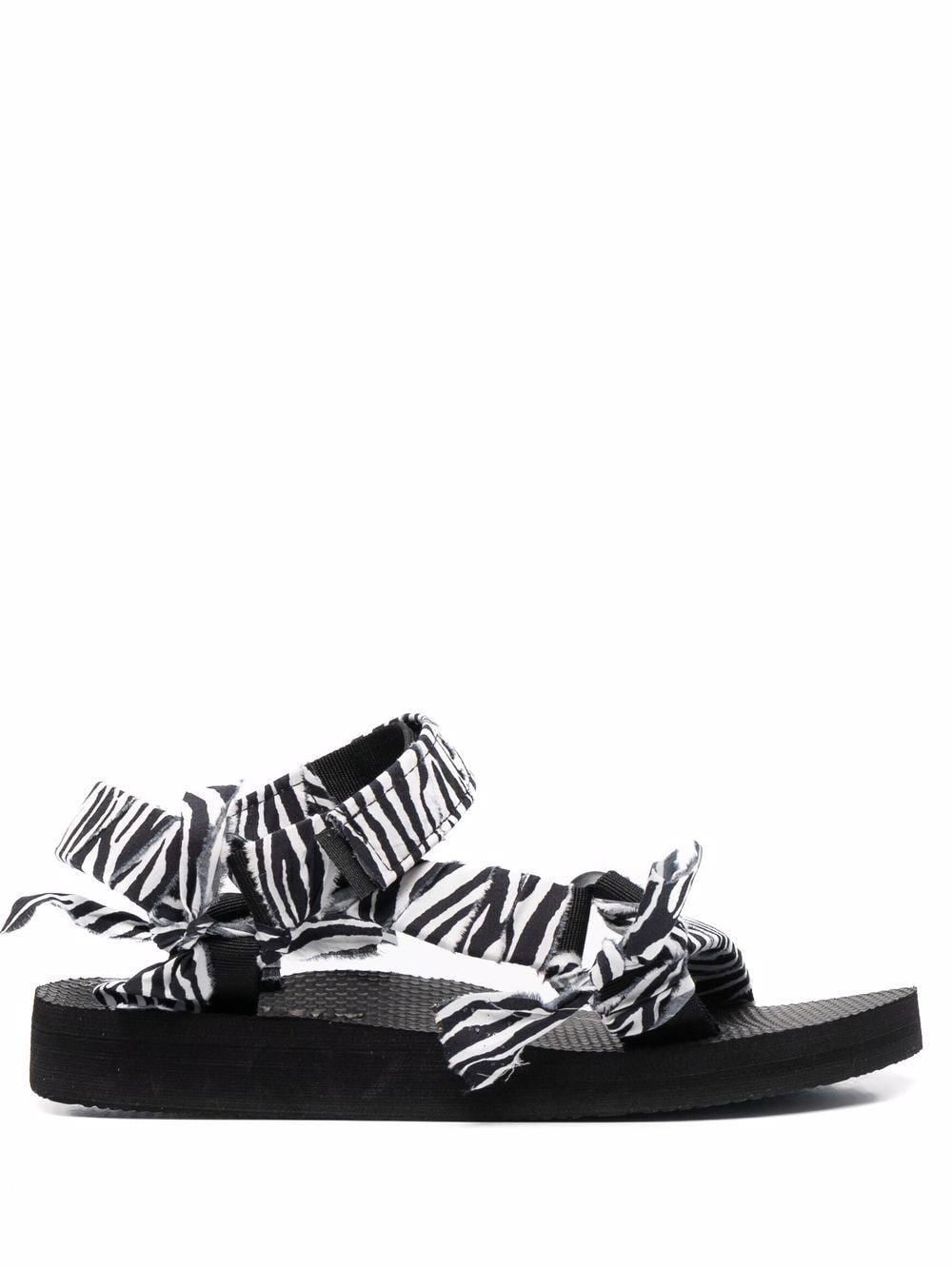 Arizona Love Trekky zebra-print gauze sandals - Black von Arizona Love