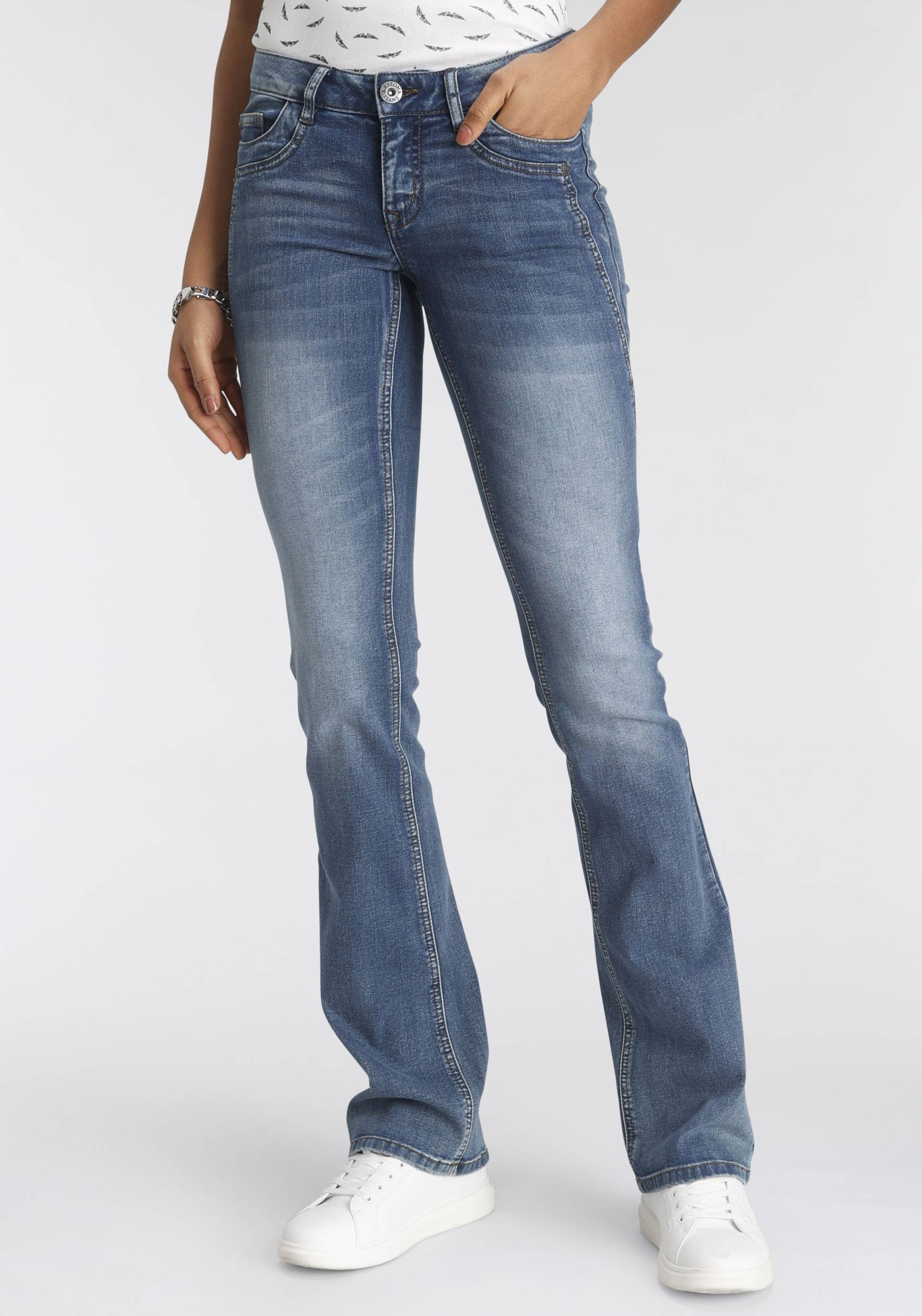 Arizona Bootcut-Jeans »mit Keileinsätzen« von Arizona