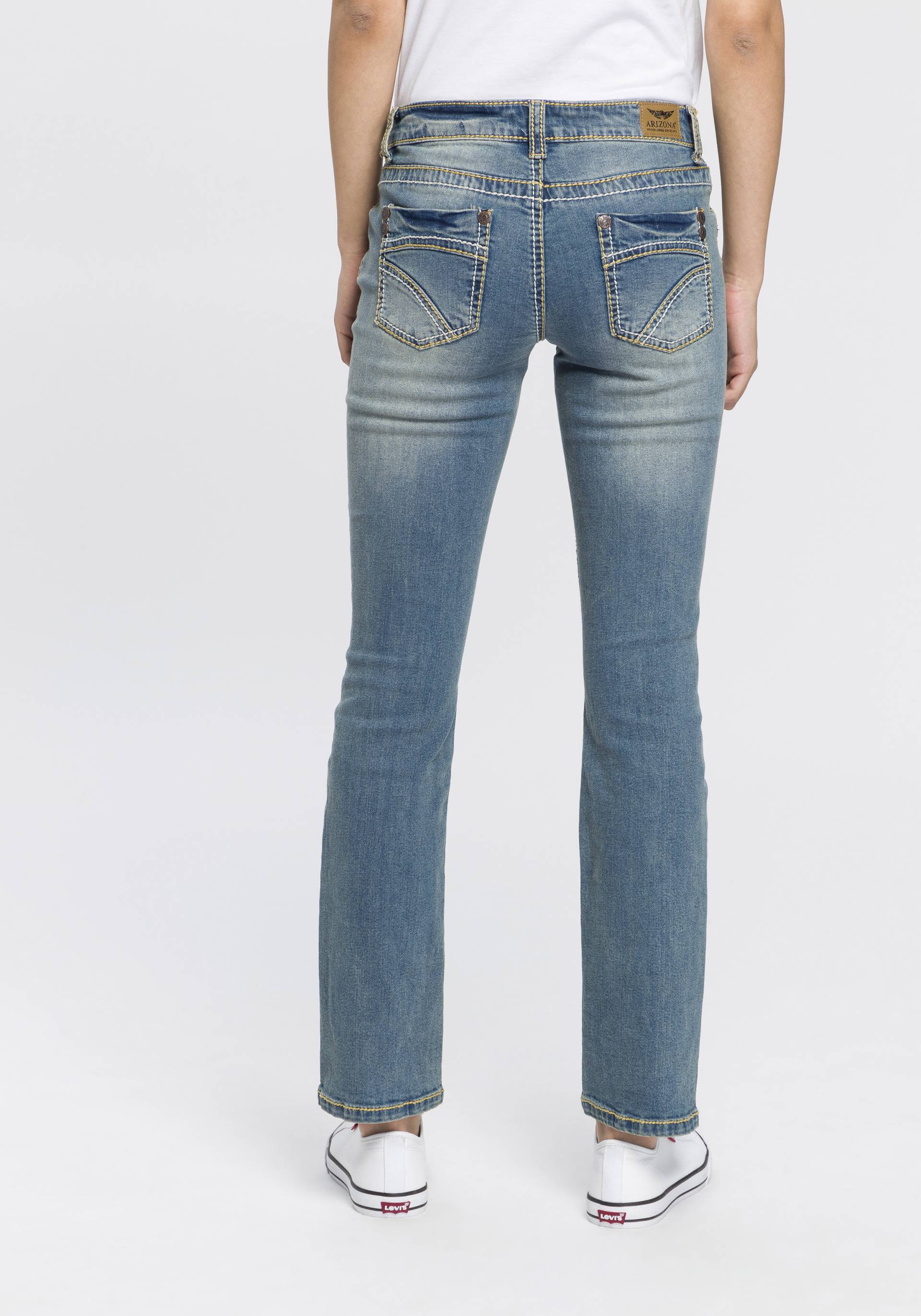 Arizona Gerade Jeans »Kontrastnähte« von Arizona