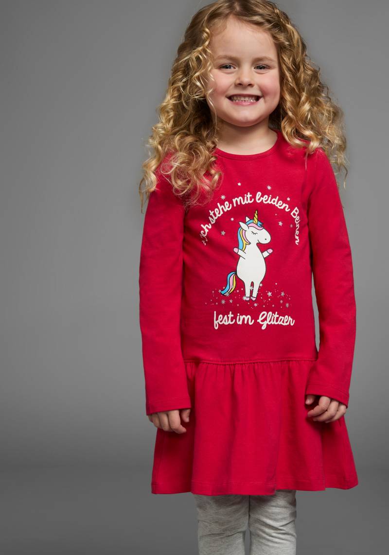 KIDSWORLD Jerseykleid »Einhorn«, festliche Anlässe, kniefreie Länge, aus Baumwollmischung von KIDSWORLD
