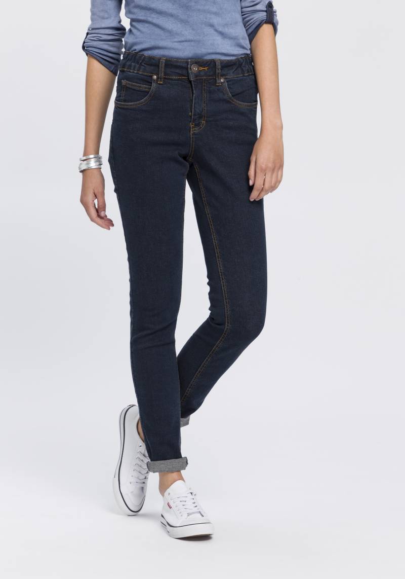 Arizona Slim-fit-Jeans »Bund mit seitlichem Gummizugeinsatz«, High Waist von Arizona