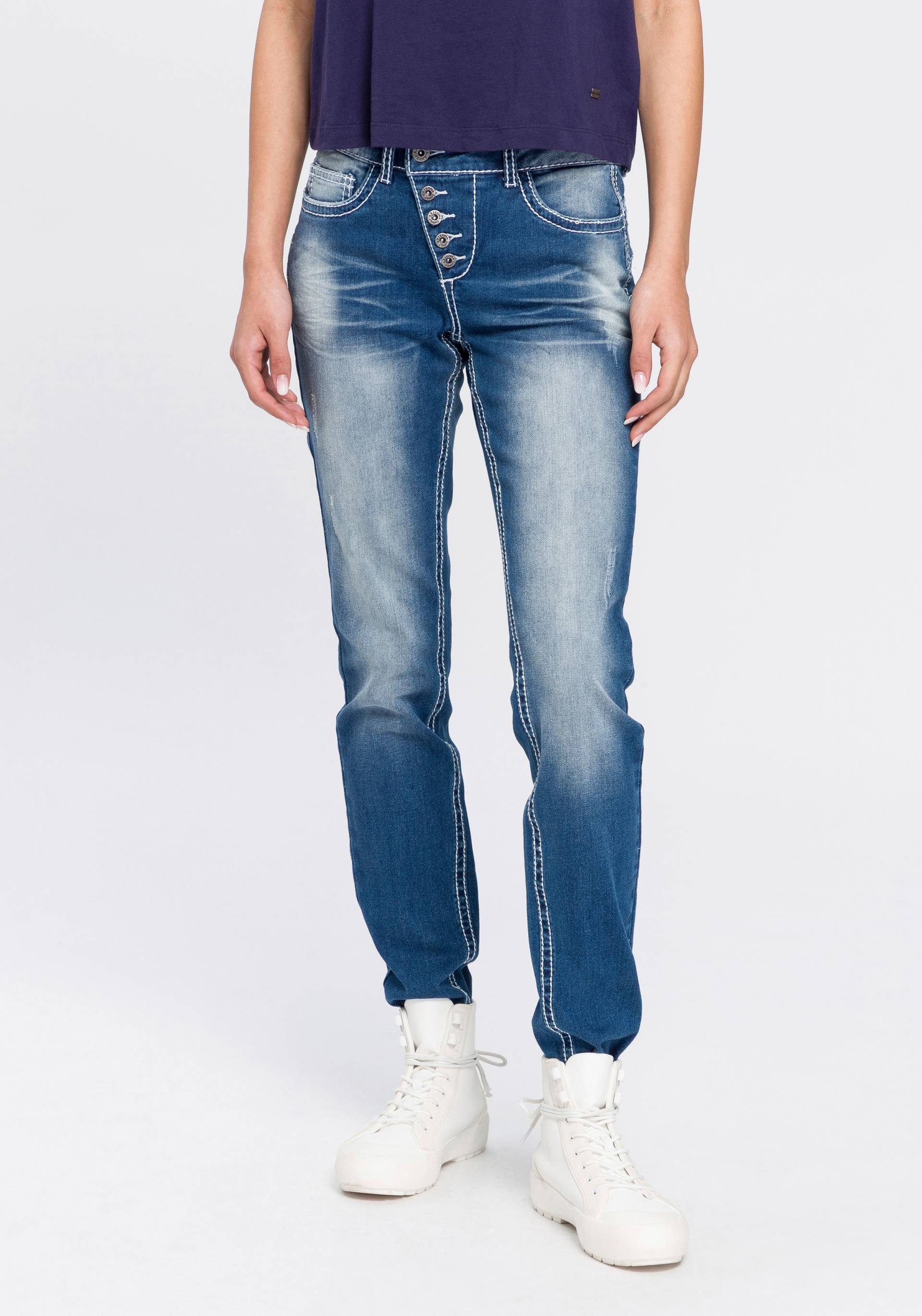 Arizona Slim-fit-Jeans »Heavy Washed - Shaping« von Arizona