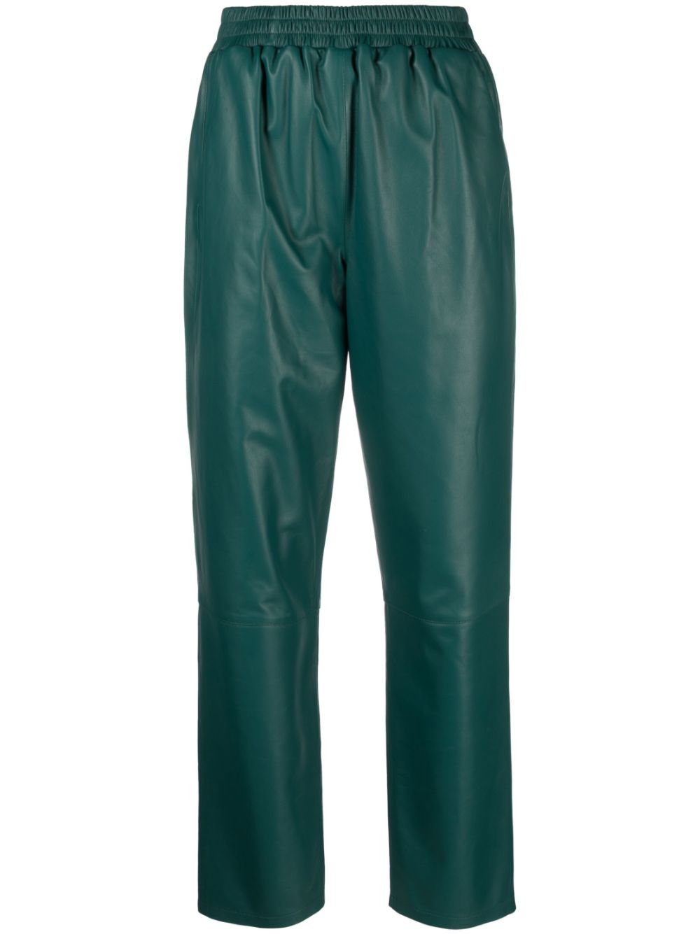 Arma Abigail lambskin straight-leg trousers - Green von Arma