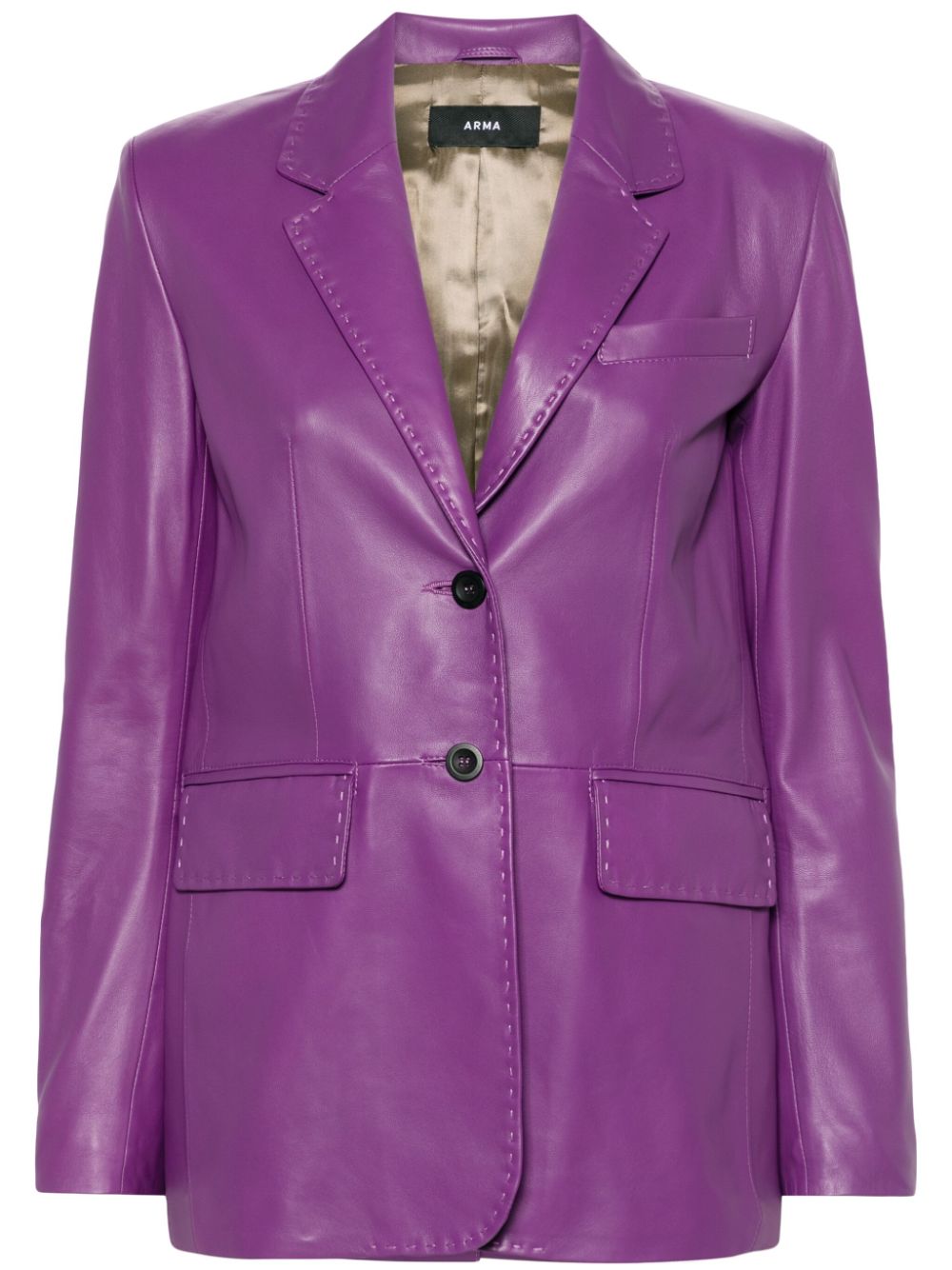 Arma Brussels leather blazer - Purple von Arma