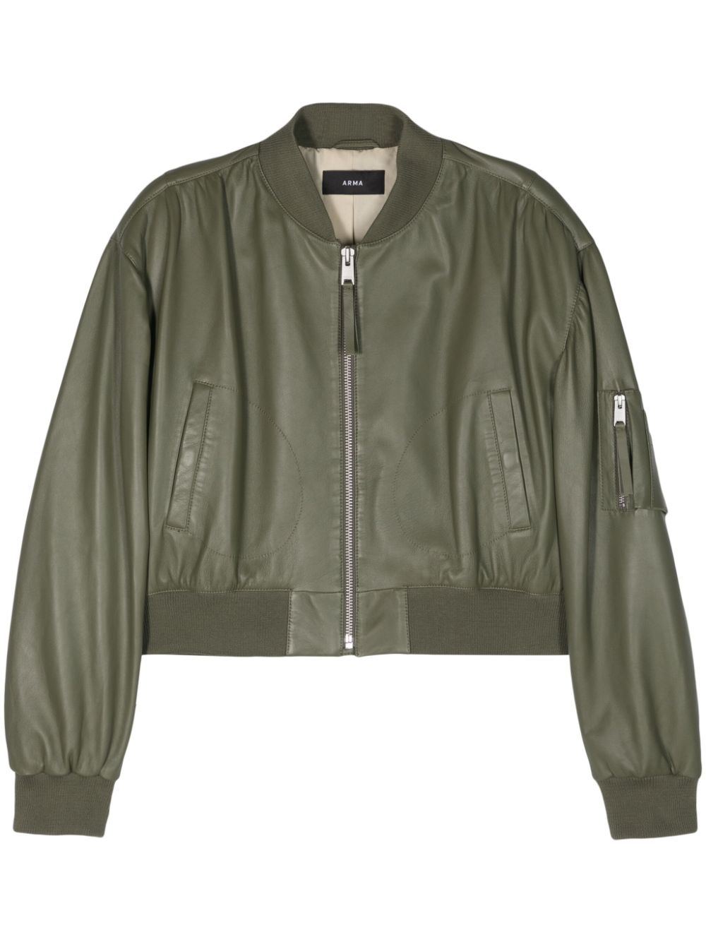 Arma Salinas leather bomber jacket - Green von Arma