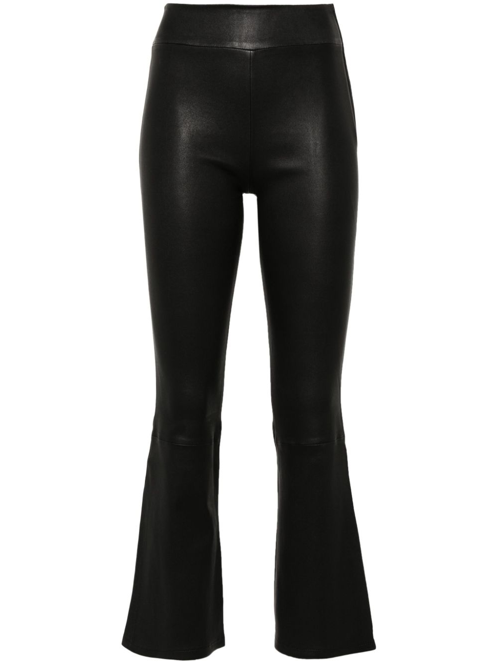 Arma flared cropped leather trousers - Black von Arma