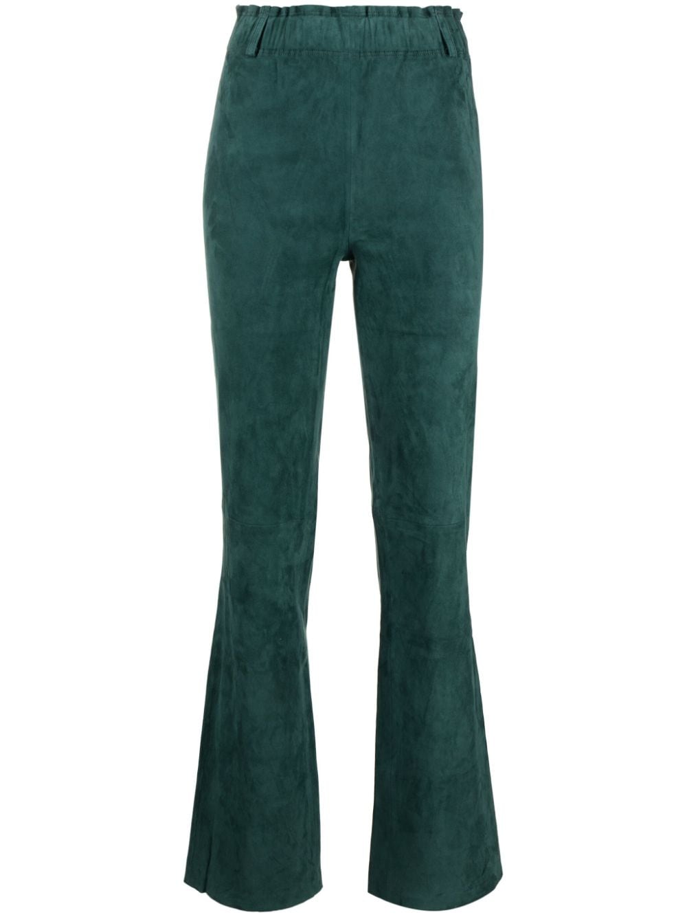 Arma flared leather trousers - Green von Arma
