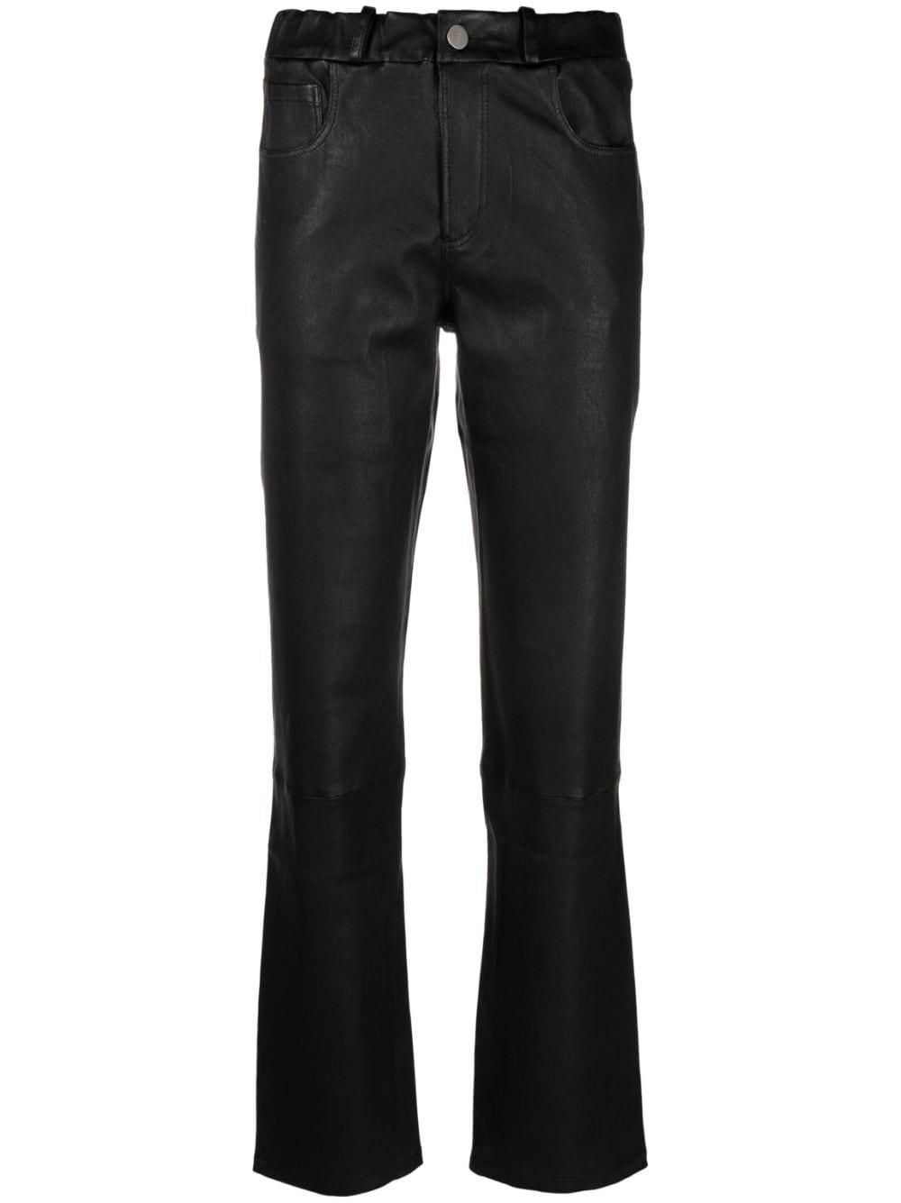 Arma leather straight-leg trousers - Black von Arma
