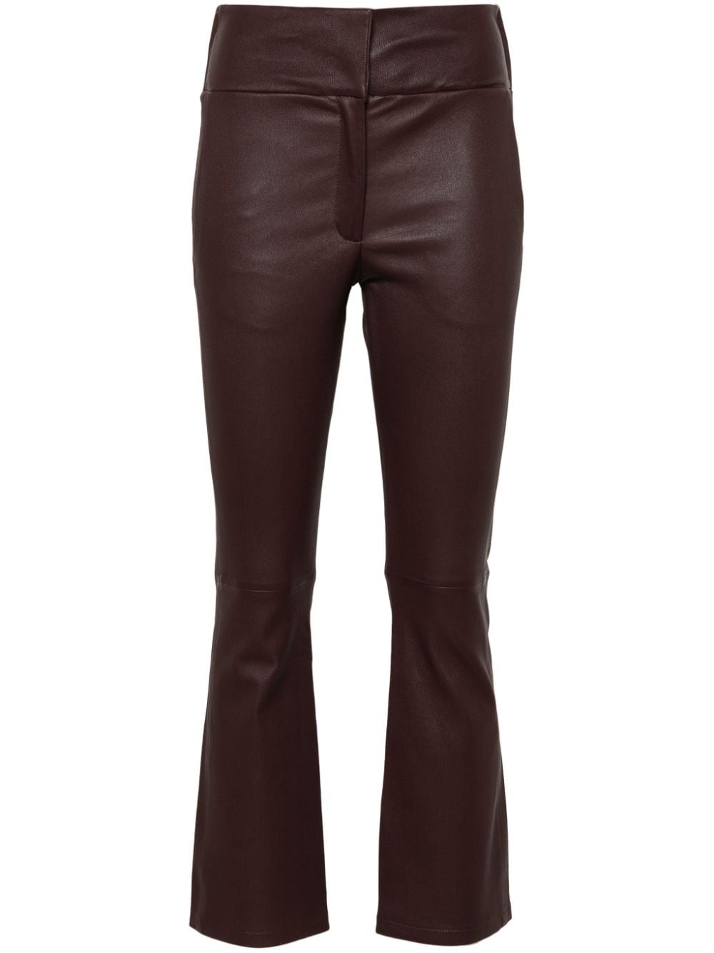 Arma leather straight trousers - Red von Arma