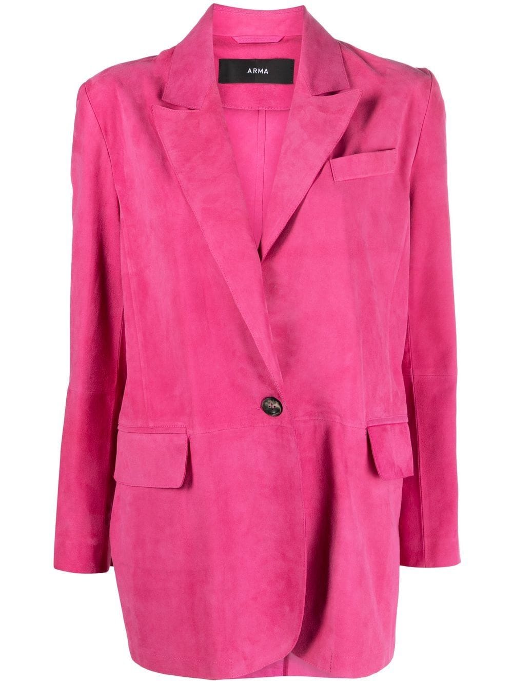 Arma single-breasted suede blazer - Pink von Arma