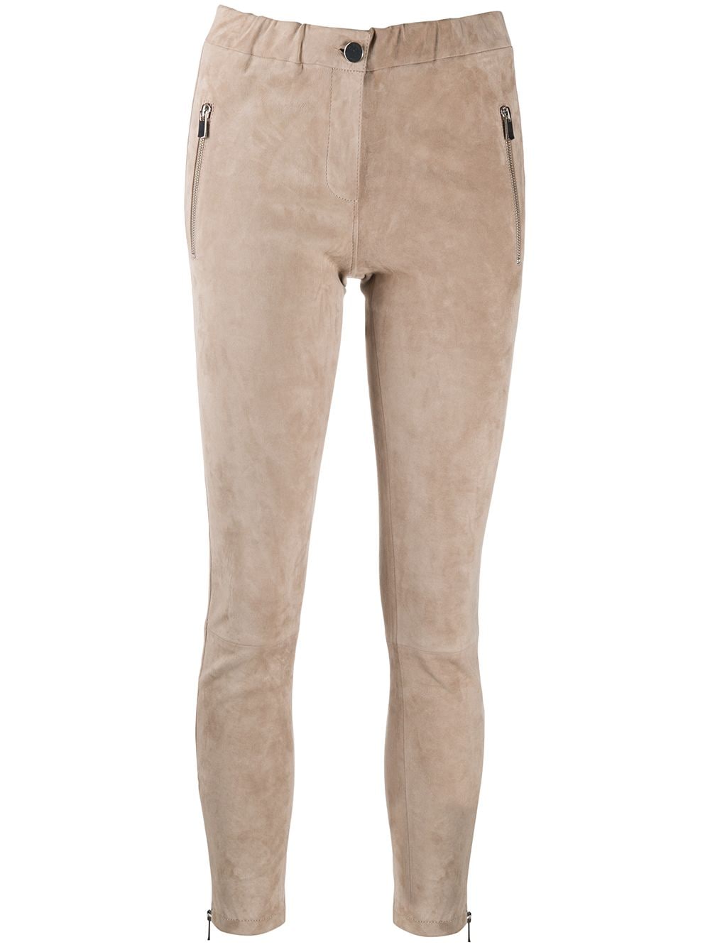 Arma suede skinny trousers - Neutrals von Arma