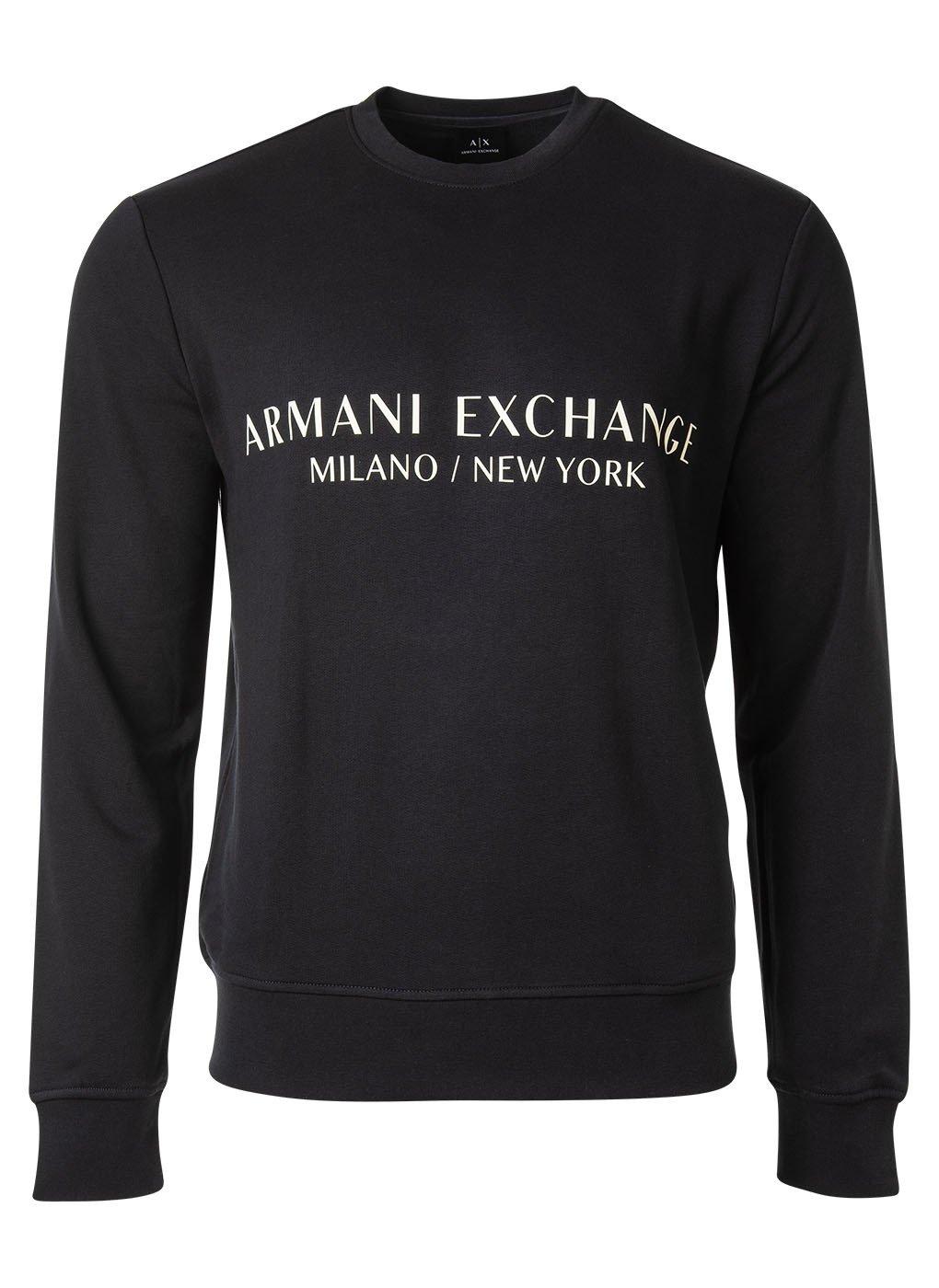 Sweatshirt Bequem Sitzend Herren Blau S von Armani Exchange