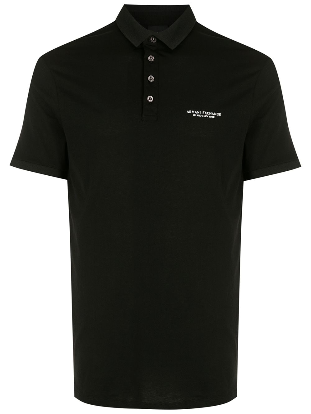 Armani Exchange logo-print polo shirt - Black von Armani Exchange