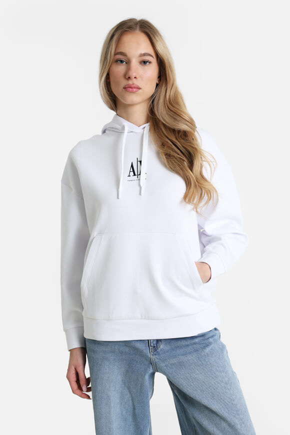 Armani Exchange Kapuzensweatshirt | Optic White | Damen  | S von Armani Exchange