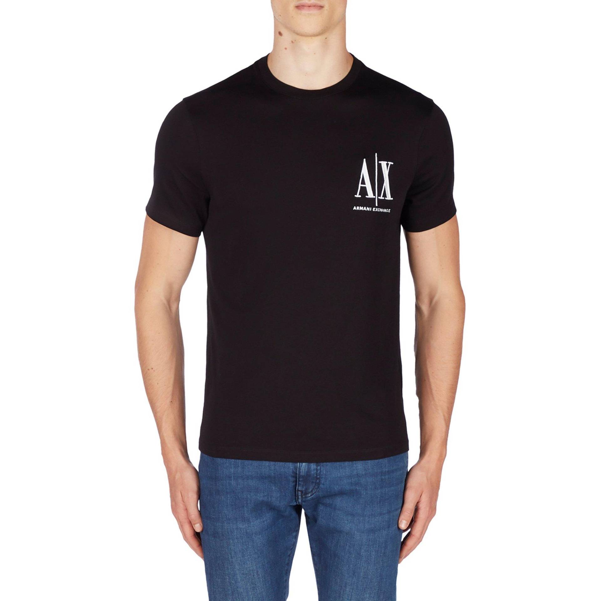 T-shirt, Rundhals, Kurzarm Herren Marine M von Armani Exchange