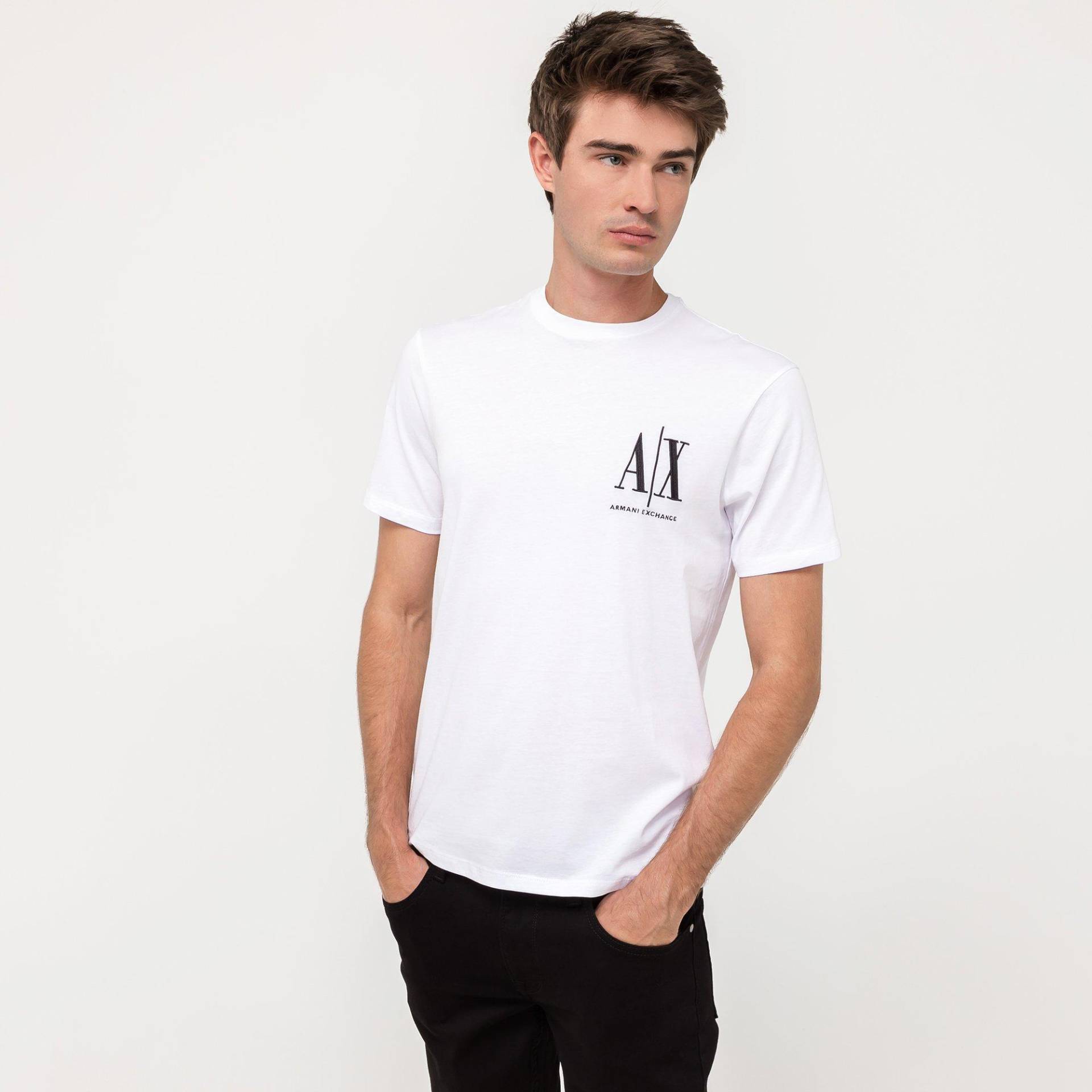 T-shirt, Rundhals, Kurzarm Herren Weiss XL von Armani Exchange