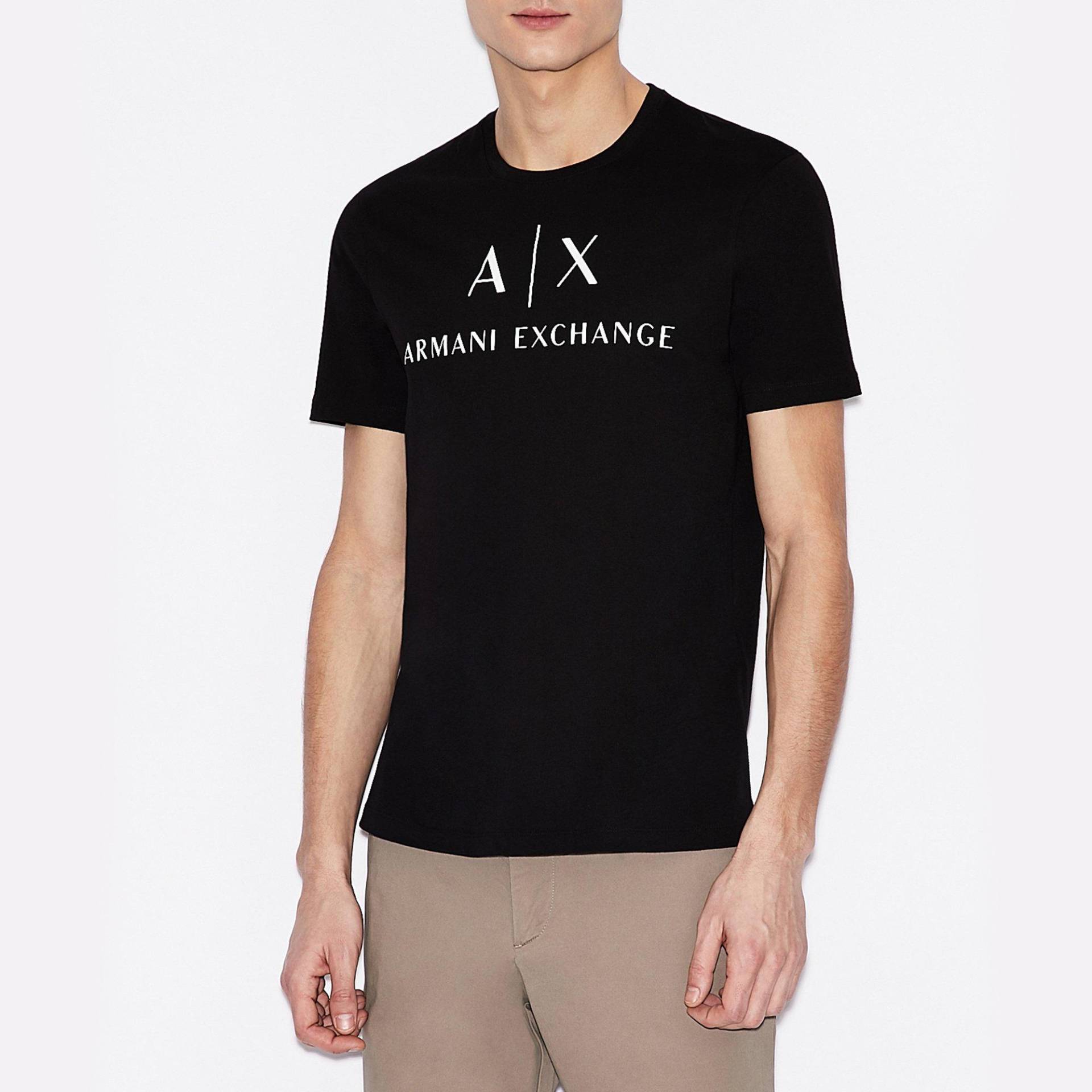 T-shirt, Modern Fit, Kurzarm Herren Black L von Armani Exchange
