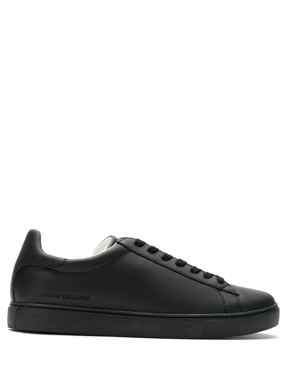 Armani Exchange low-top leather sneakers - Black von Armani Exchange