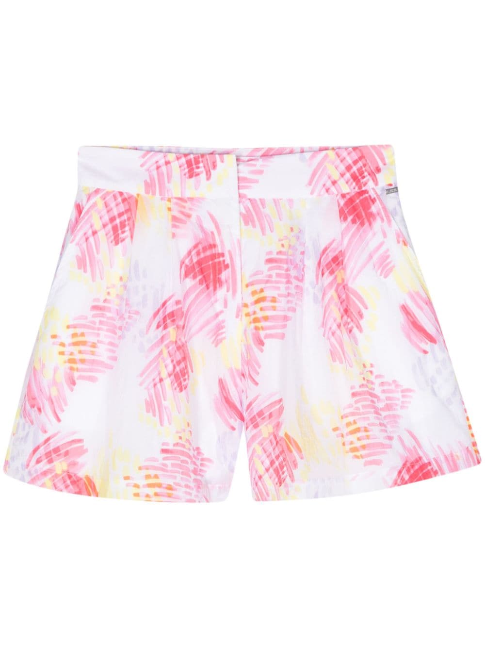 Armani Exchange abstract-print pleated shorts - Pink von Armani Exchange