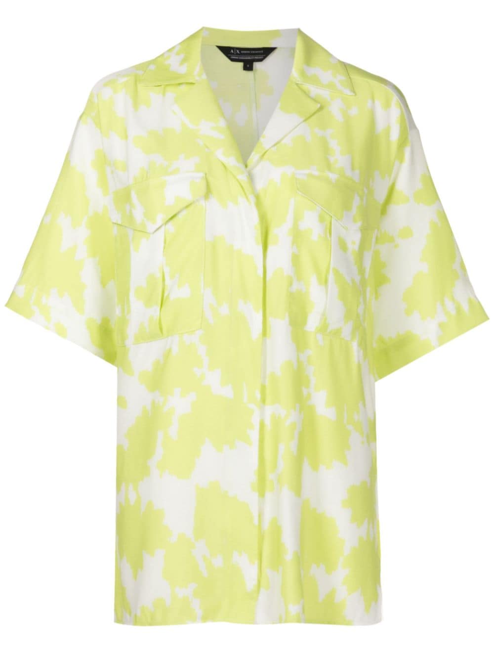 Armani Exchange abstract-print short-sleeve shirt - Green von Armani Exchange