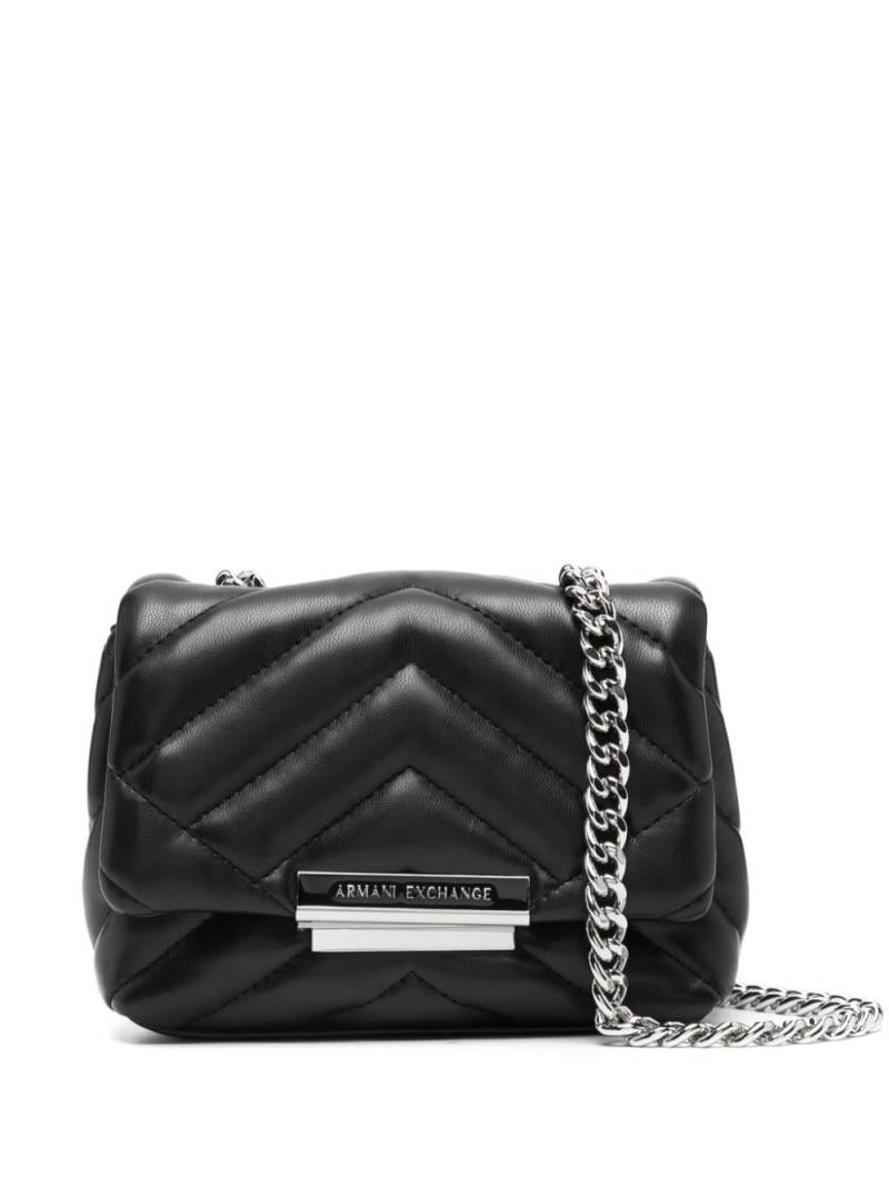 Armani Exchange chevron-quilted mini bag - Black von Armani Exchange