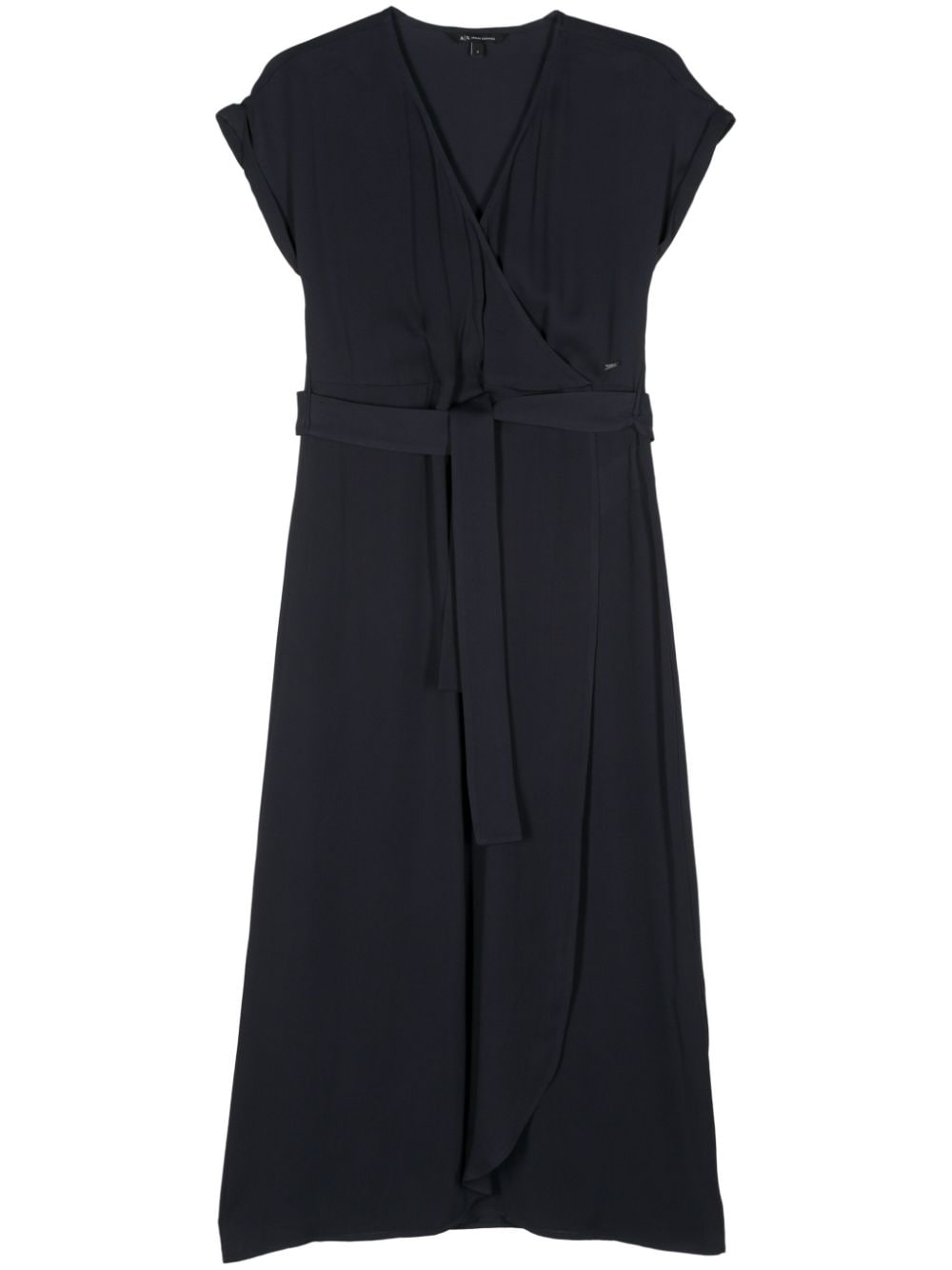 Armani Exchange crepe flared maxi dress - Blue von Armani Exchange