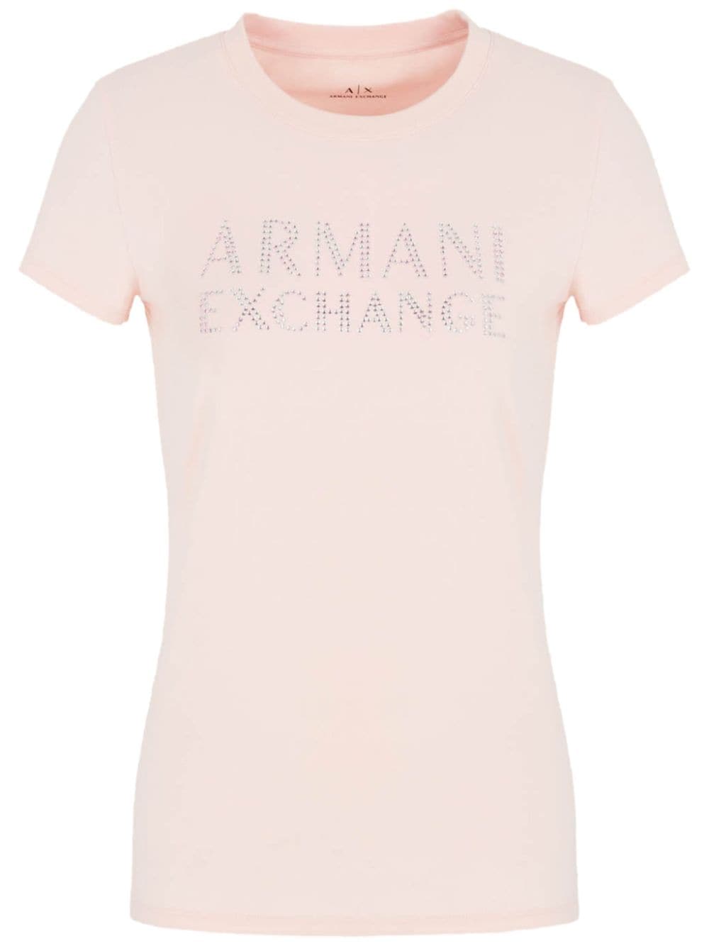 Armani Exchange crystal-embellished logo T-shirt - Pink von Armani Exchange