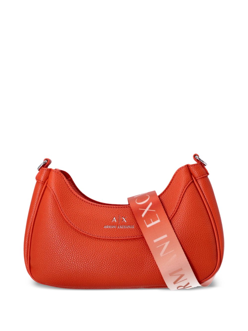 Armani Exchange debossed-logo leather shoulder bag - Orange von Armani Exchange