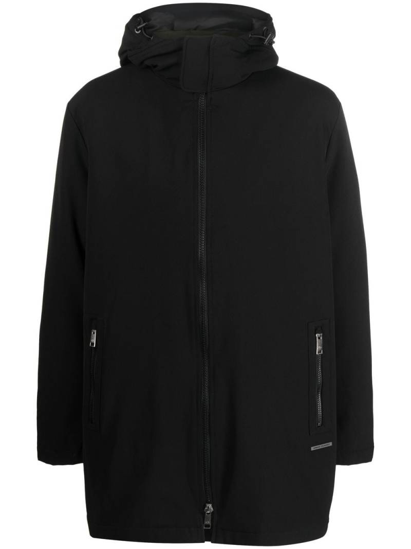 Armani Exchange double-layer hooded coat - Black von Armani Exchange