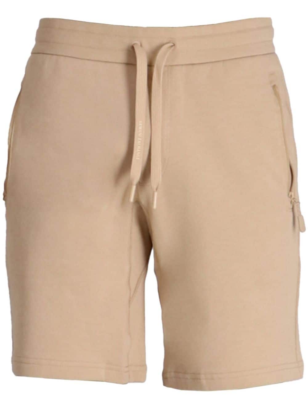 Armani Exchange drawstring-waist cotton track shorts - Neutrals von Armani Exchange