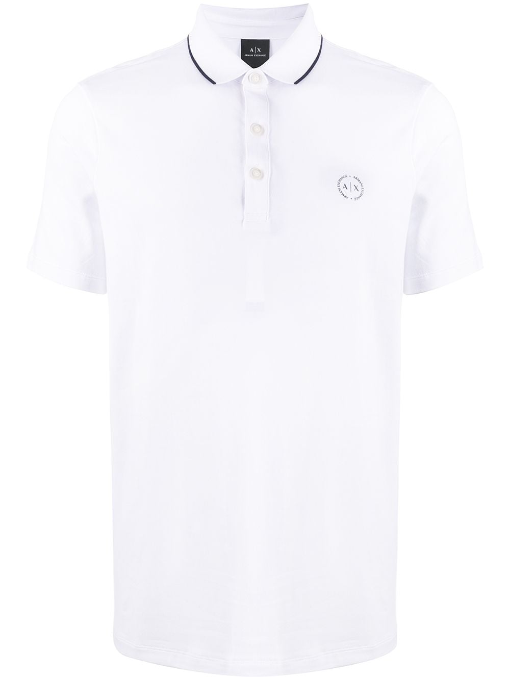 Armani Exchange embroidered logo polo shirt - White von Armani Exchange