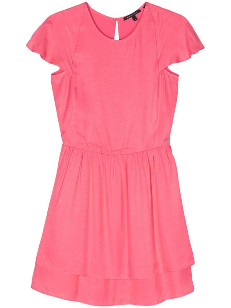 Armani Exchange flared layered-skirt dress - Pink von Armani Exchange