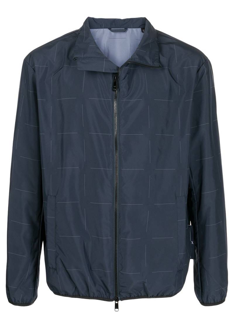 Armani Exchange geometric-print blouson jacket - Blue von Armani Exchange