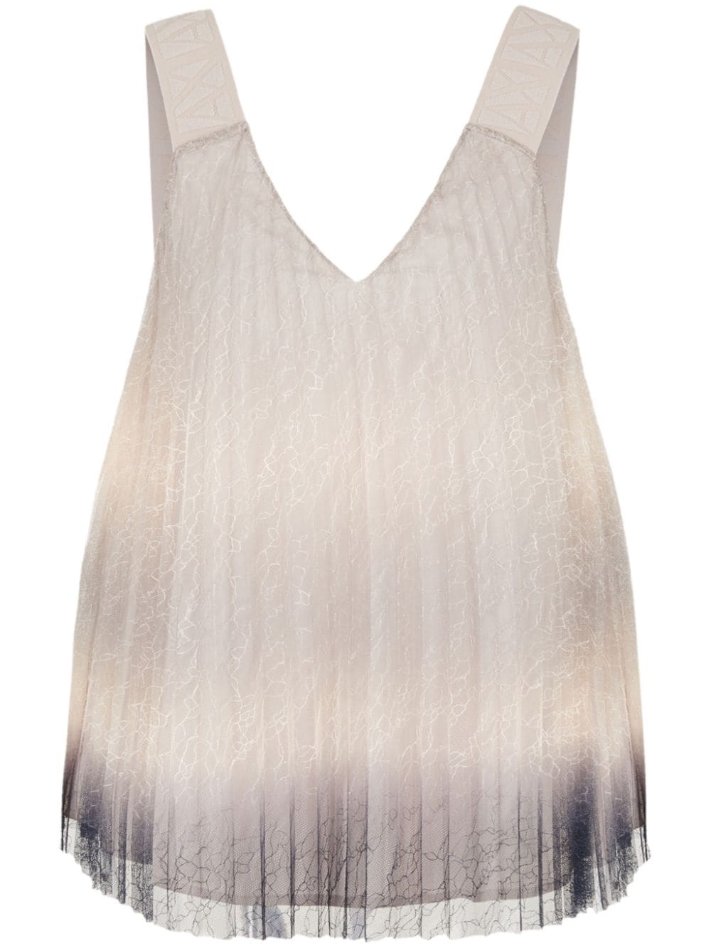 Armani Exchange gradient lace pleated blouse - Neutrals von Armani Exchange