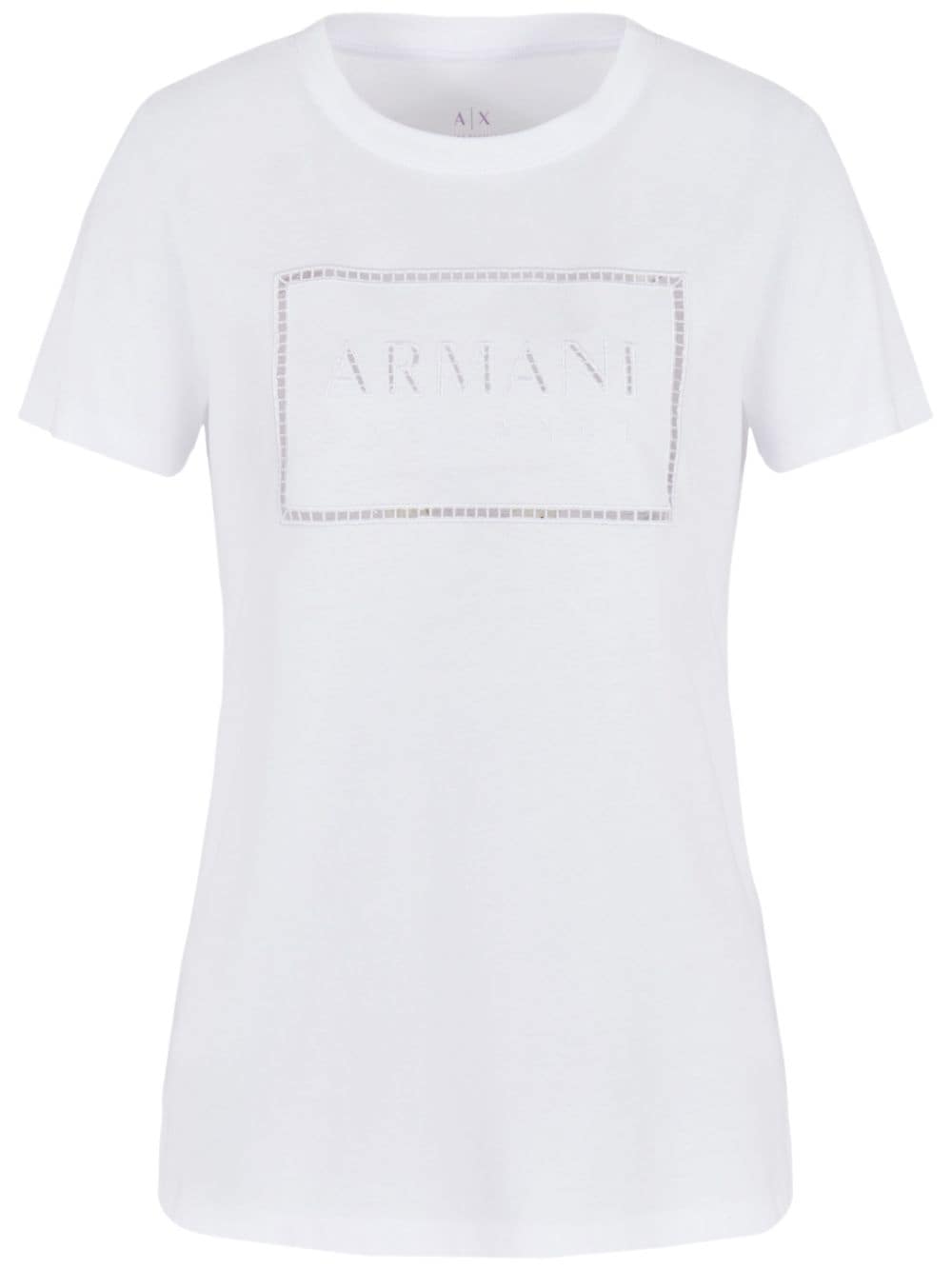 Armani Exchange logo-appliqué cotton T-shirt - White von Armani Exchange
