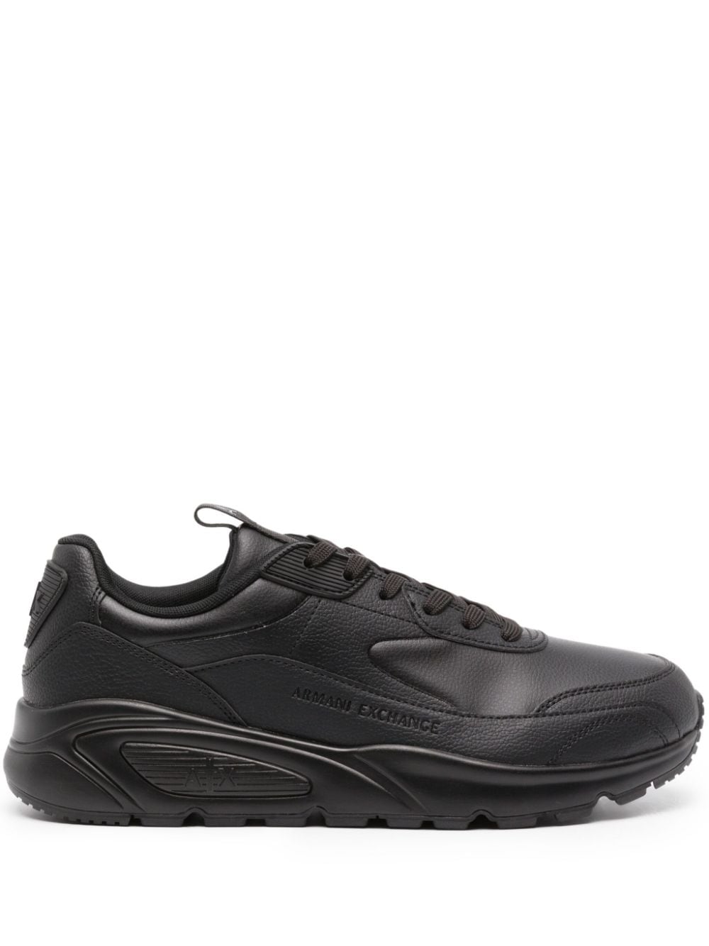 Armani Exchange logo-debossed panelled chunky sneakers - Black von Armani Exchange