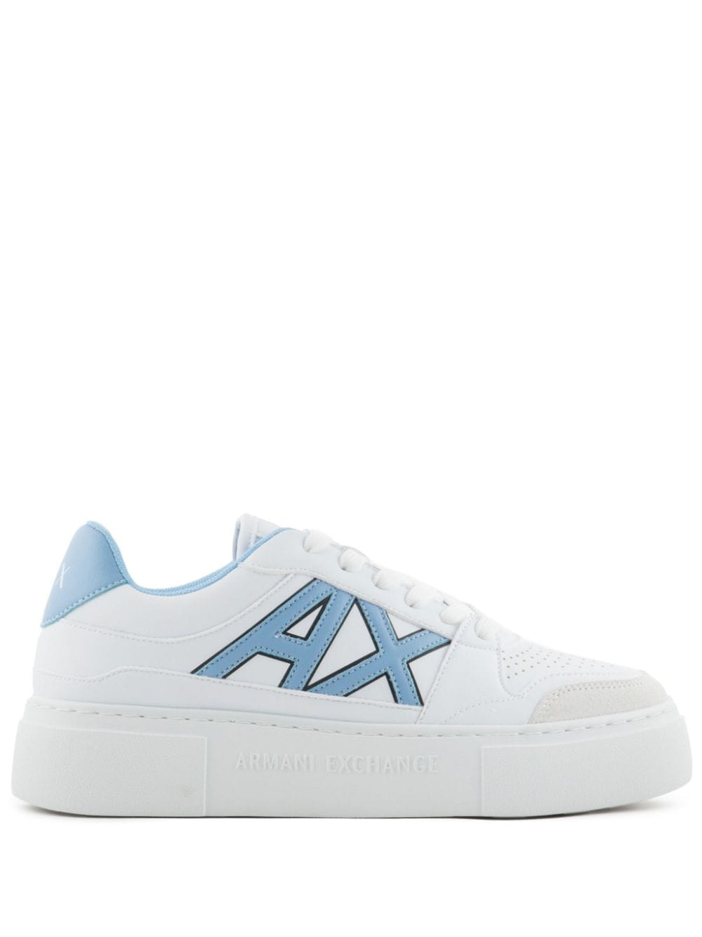 Armani Exchange logo-embossed low-top sneakers - White von Armani Exchange