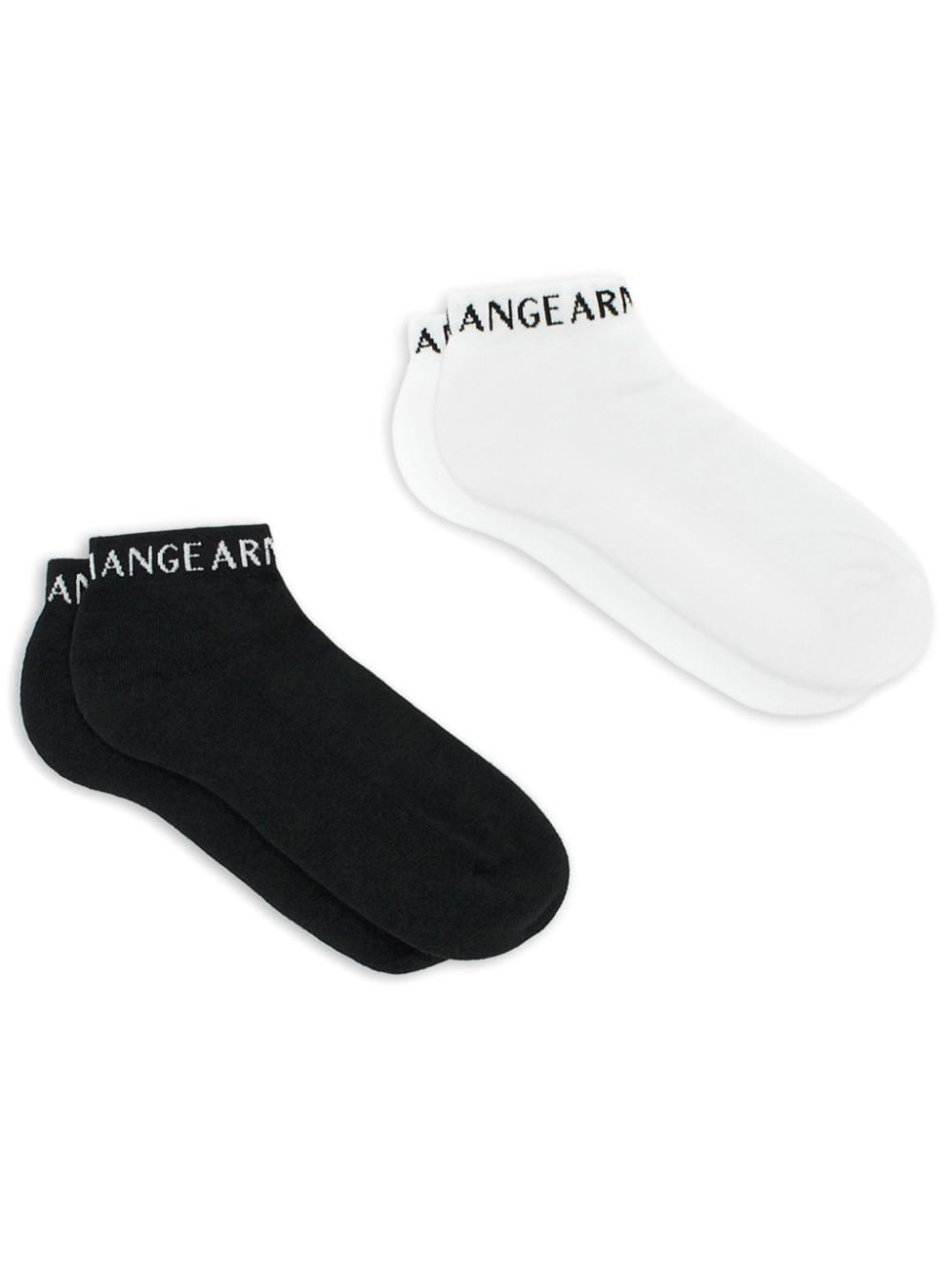 Armani Exchange logo-intarsia ankle socks - Black von Armani Exchange