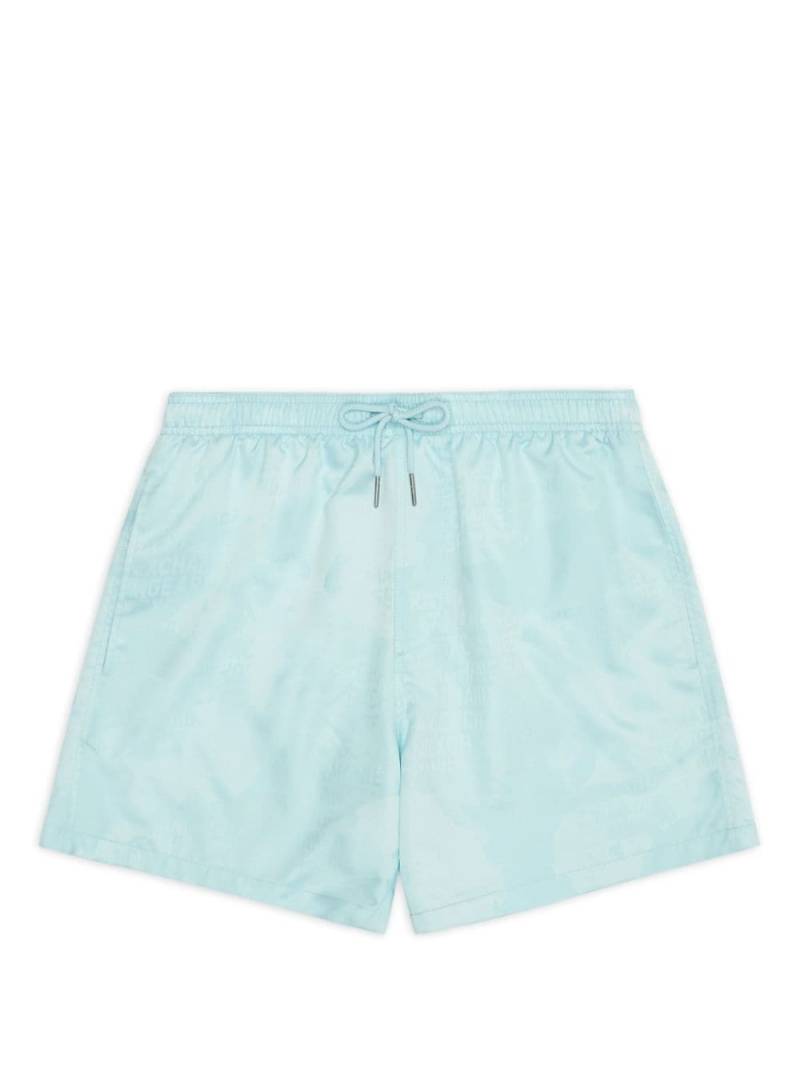 Armani Exchange logo-jacquard satin swim shorts - Blue von Armani Exchange